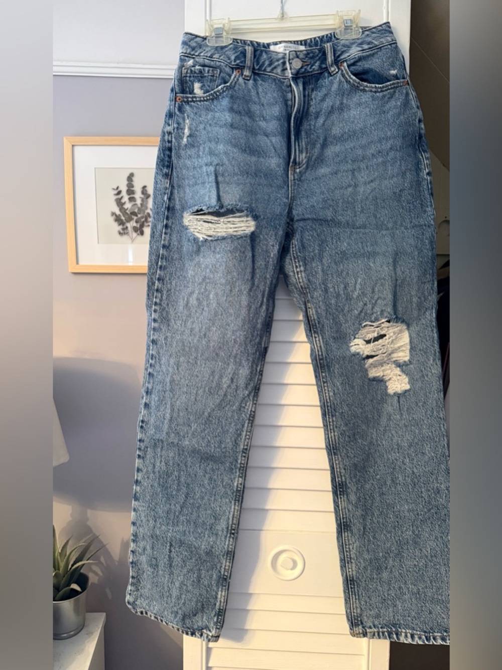 Dynamite Irina Blue Denim Straight Leg Jeans